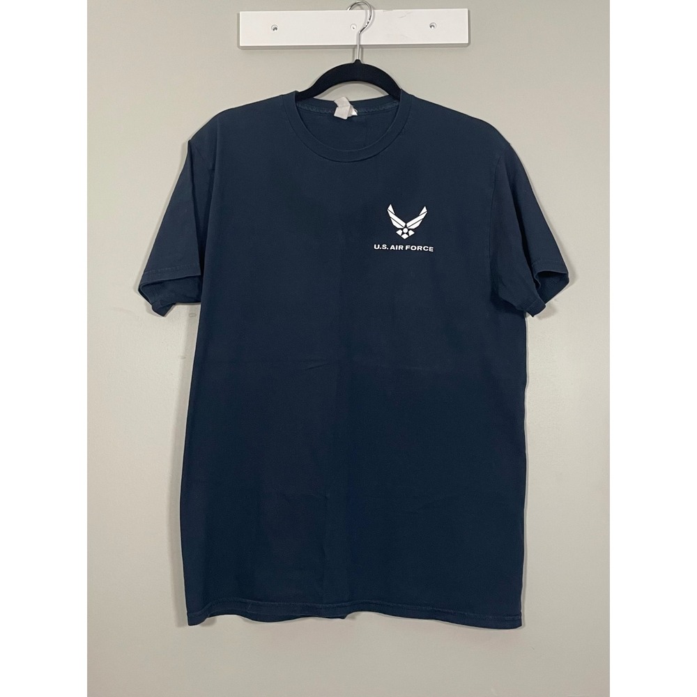 U.S. Air Force T-Shirt Mens Medium Navy Blue Excellent Graphic Logo Tee